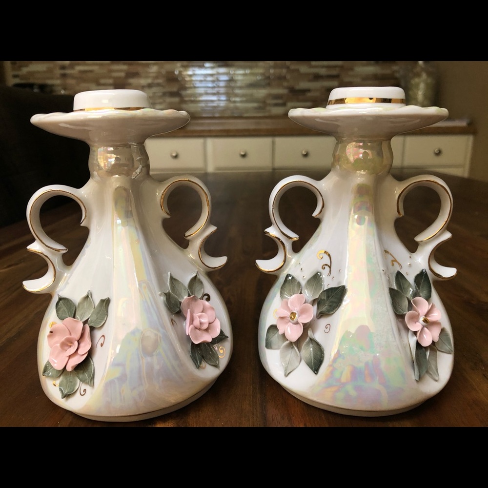 Russian Porcelain Candle Holders